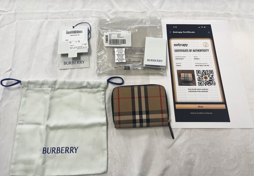 Burberry - MN Zip Wallet Archive Beige Check - Unused - PPSKN (364683)